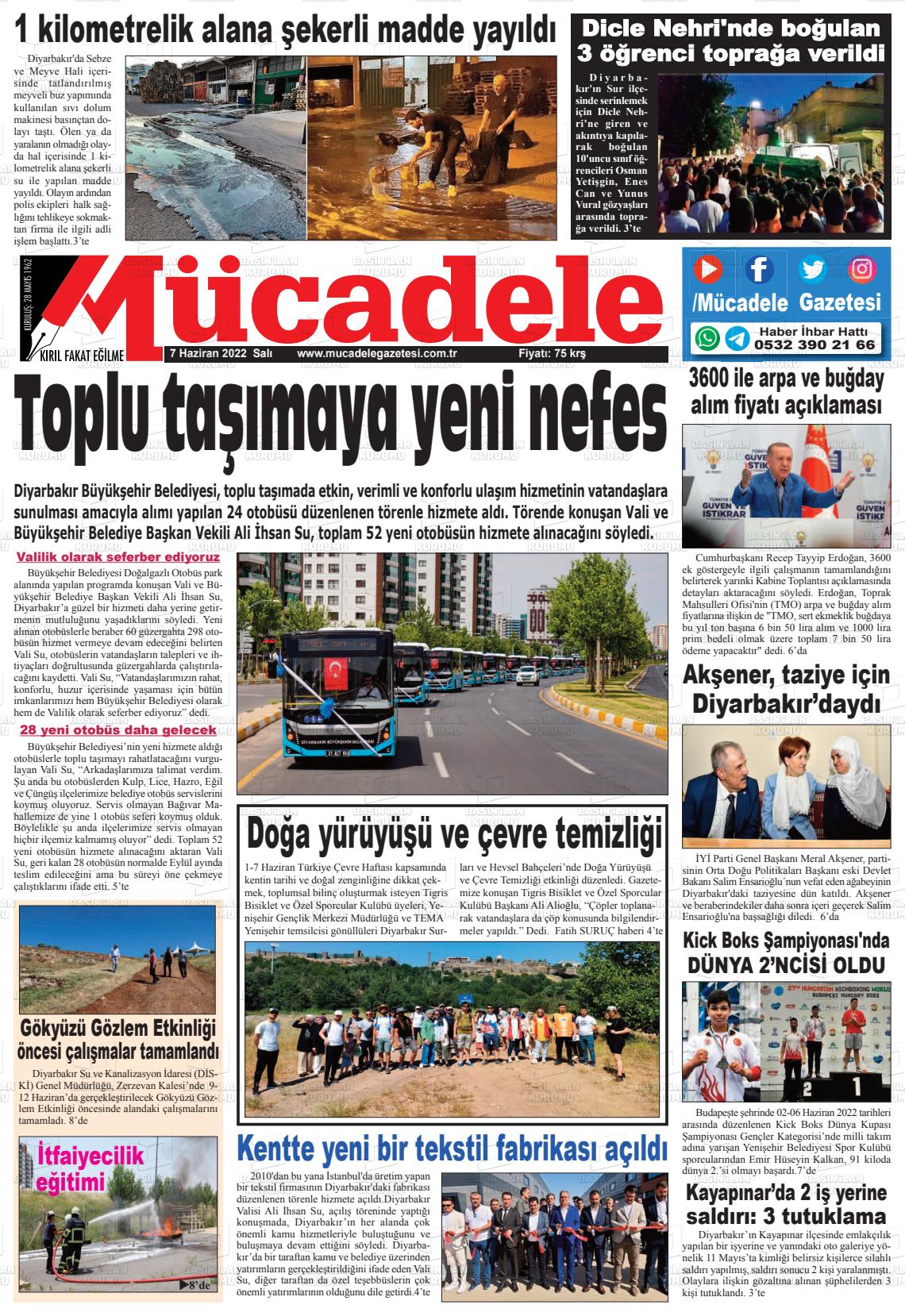 07 Haziran 2022 Mücadele Gazete Manşeti