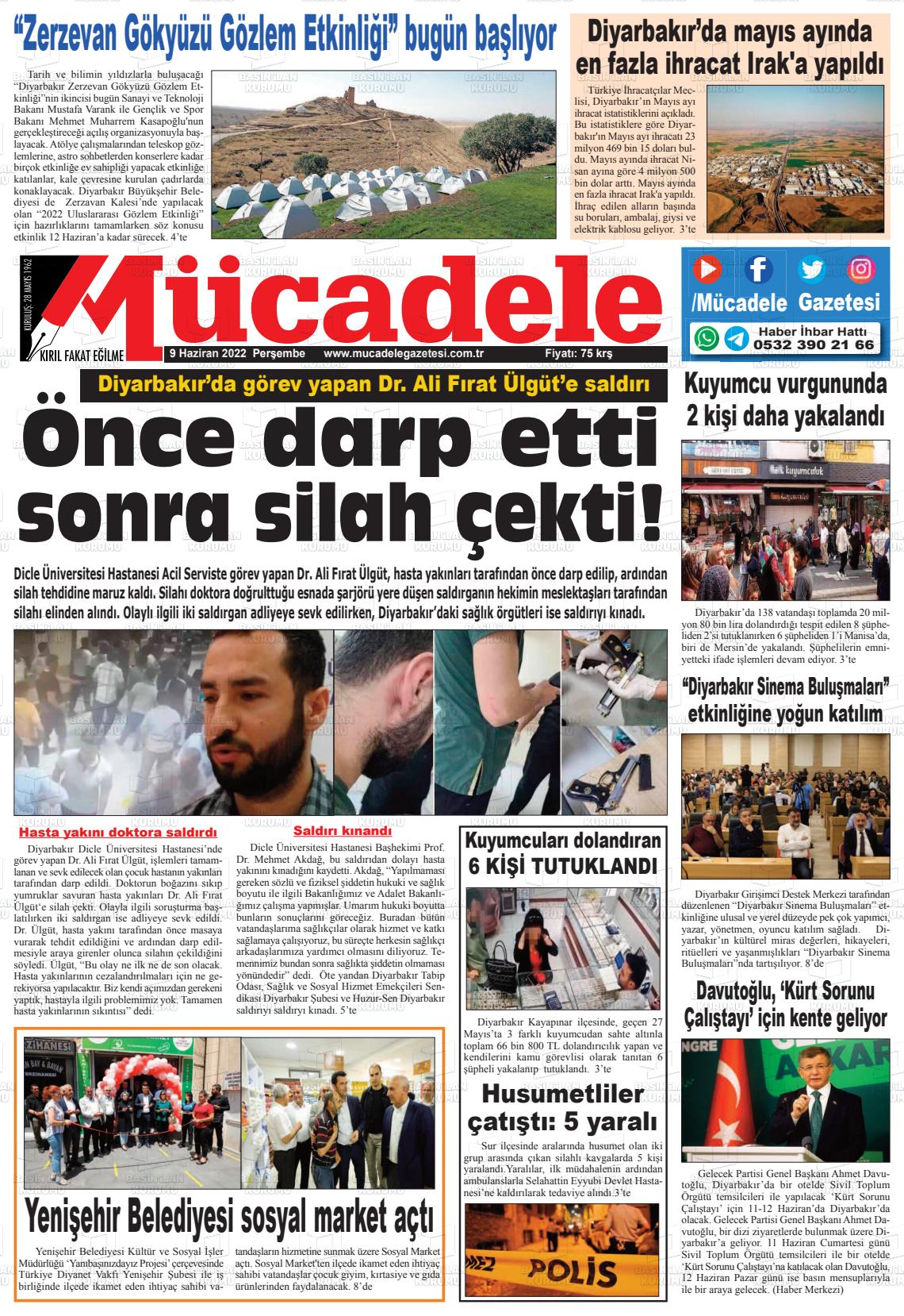 09 Haziran 2022 Mücadele Gazete Manşeti