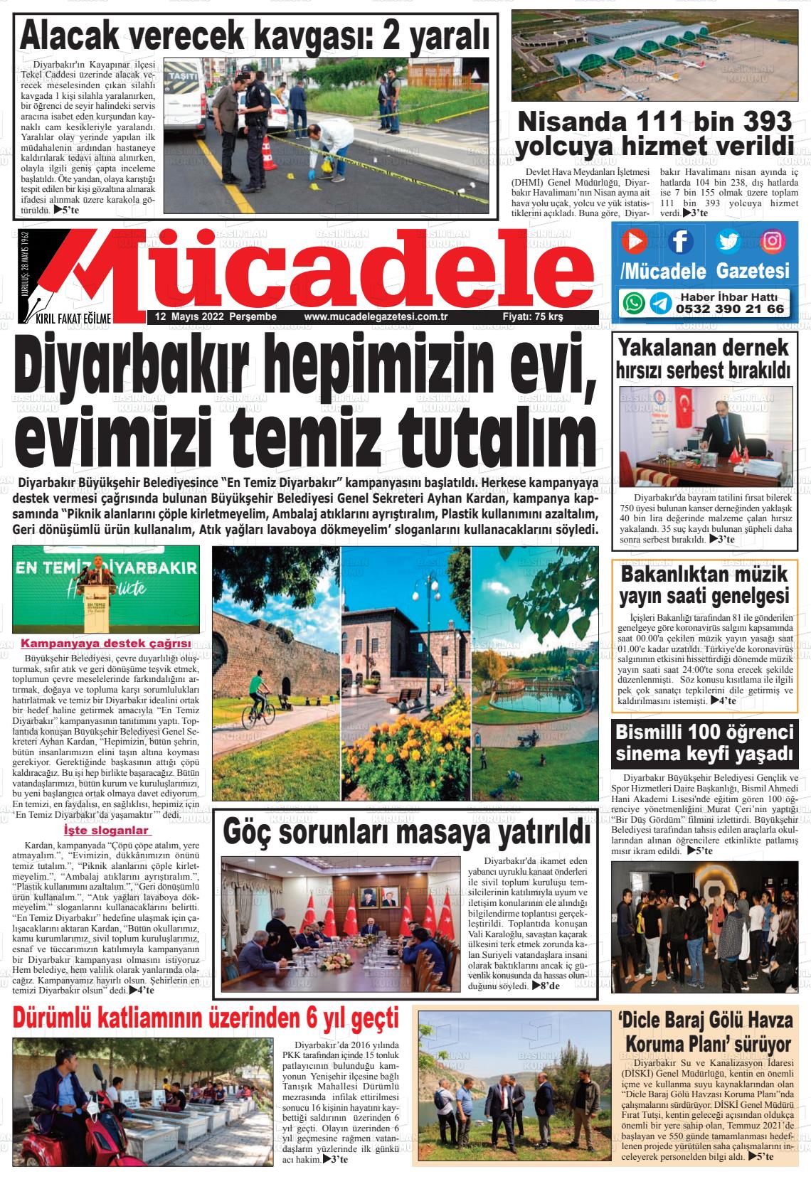 12 Mayıs 2022 Mücadele Gazete Manşeti