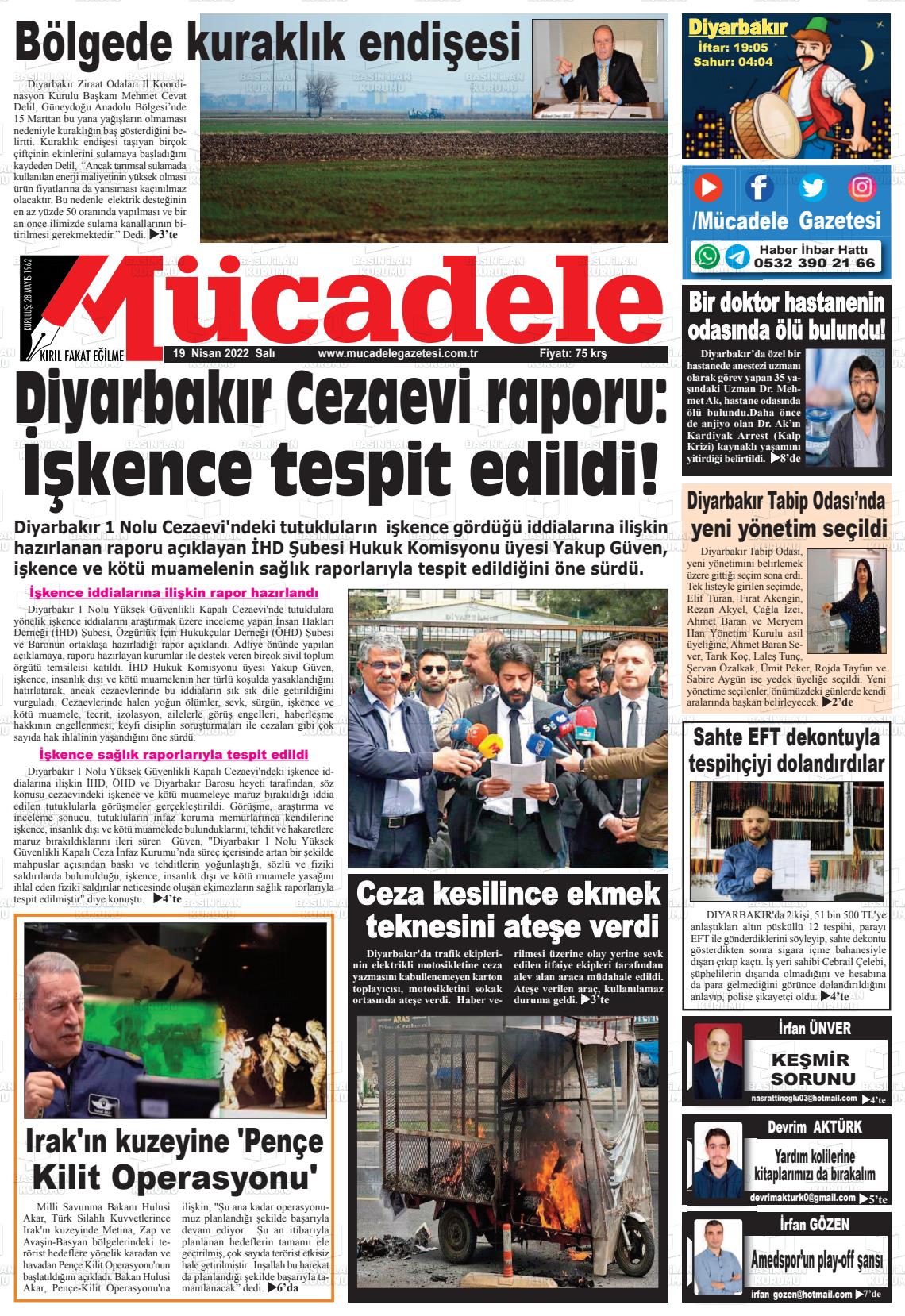 17 Haziran 2022 Mücadele Gazete Manşeti