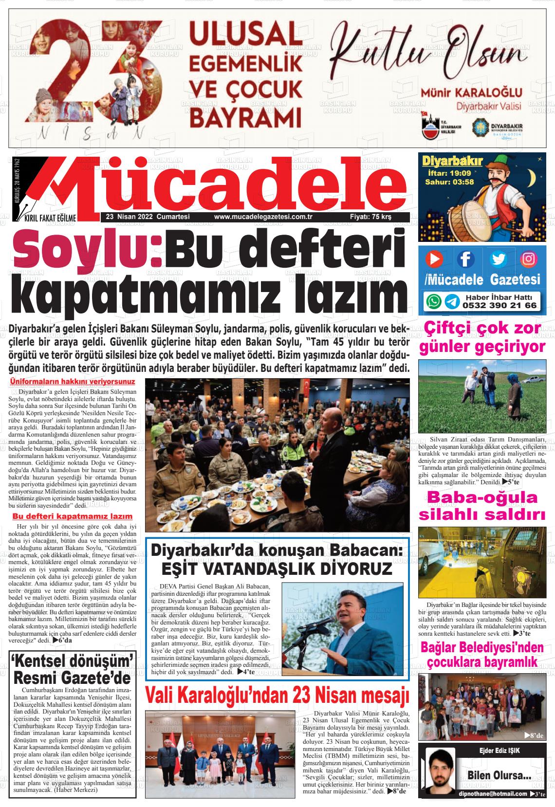 21 Haziran 2022 Mücadele Gazete Manşeti