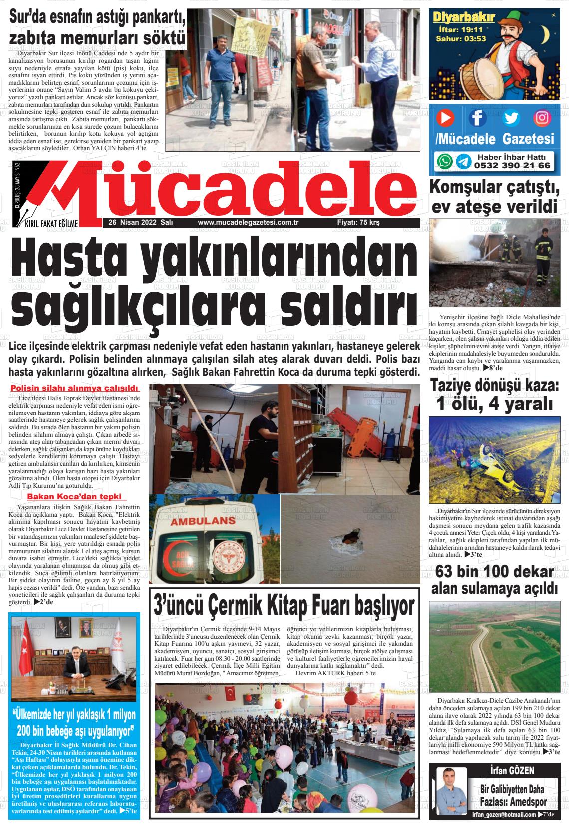 24 Haziran 2022 Mücadele Gazete Manşeti