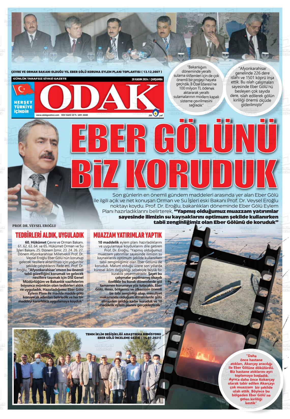 20 Kasım 2024 Odak Gazete Manşeti