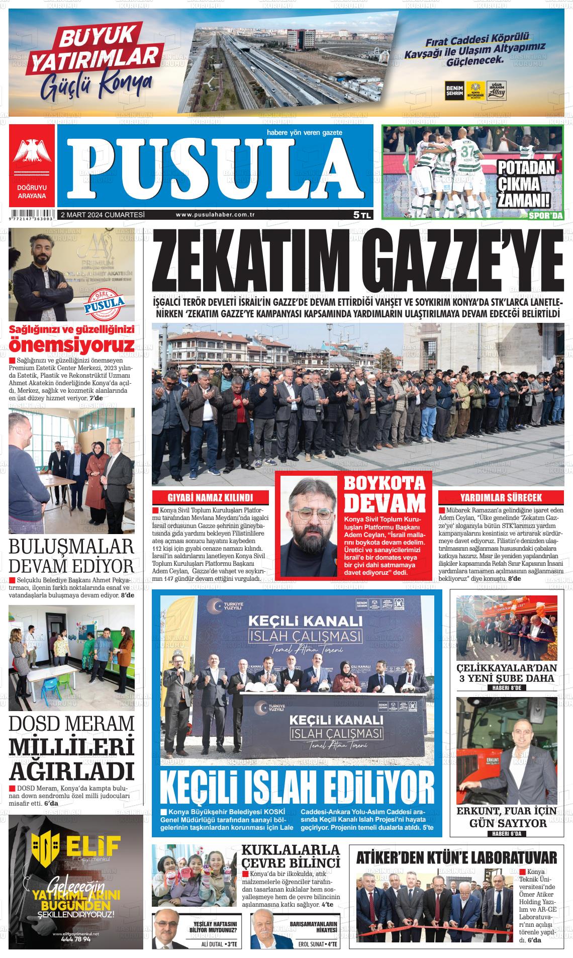 02 Mart 2024 Pusula Haber Gazete Manşeti