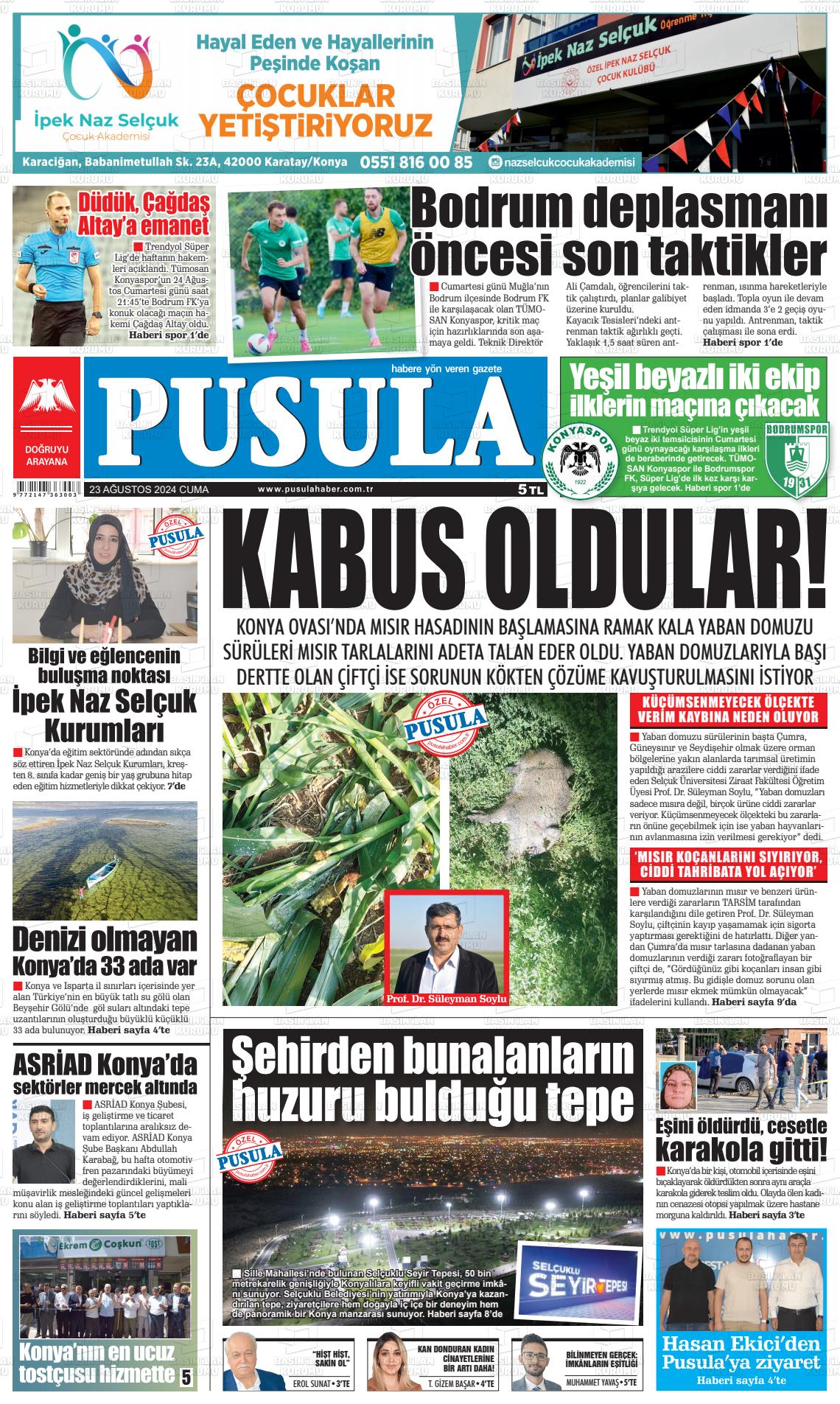 23 Ağustos 2024 Pusula Haber Gazete Manşeti