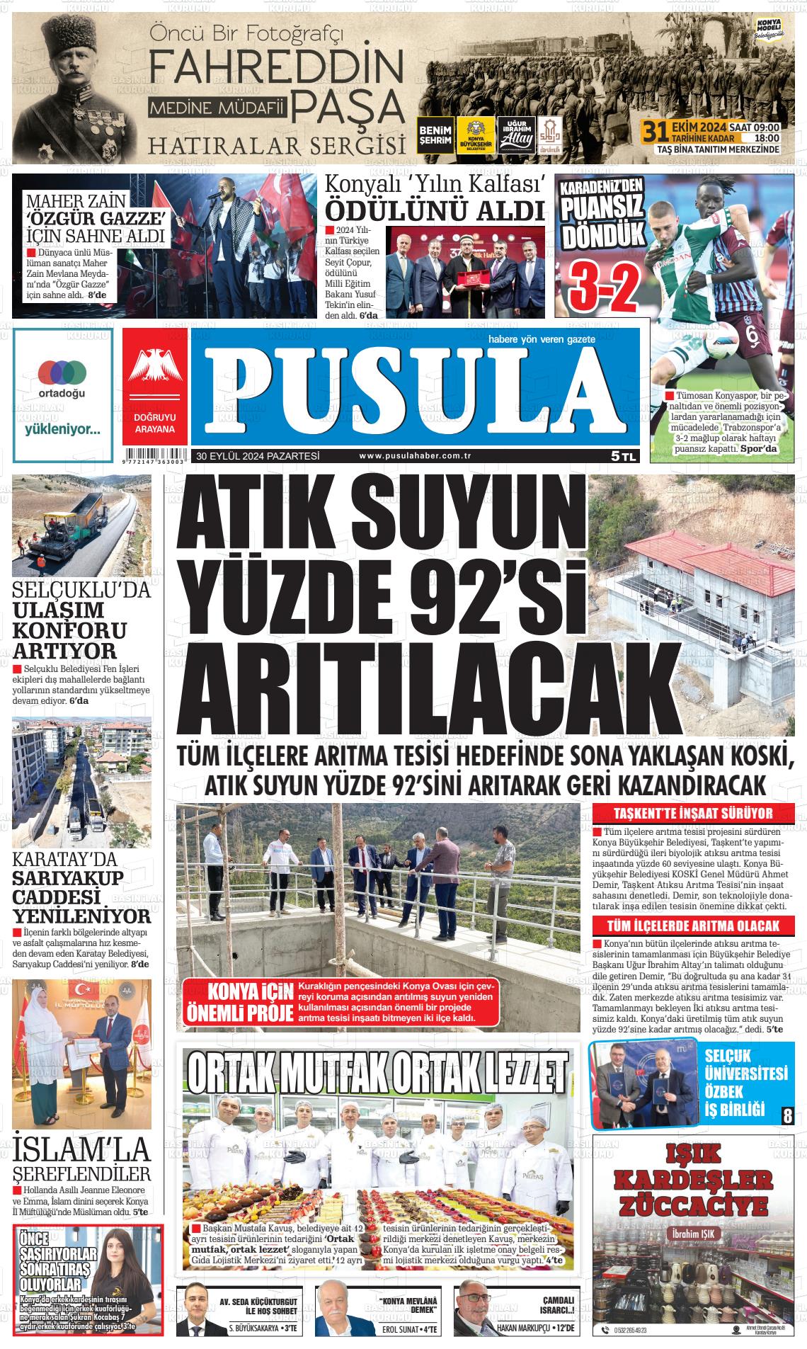 30 Eylül 2024 Pusula Haber Gazete Manşeti