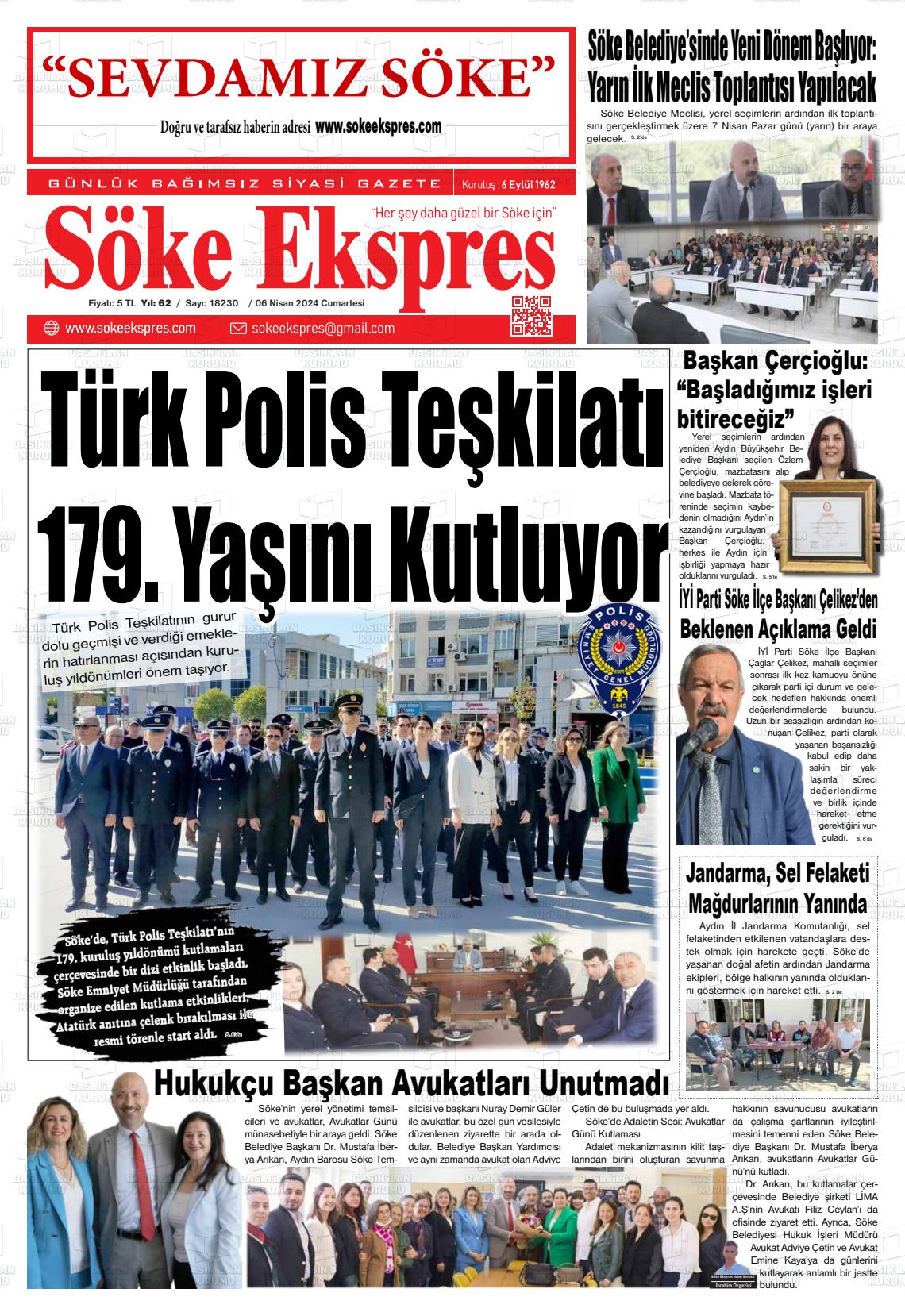 06 Nisan 2024 Söke Ekspres Gazete Manşeti