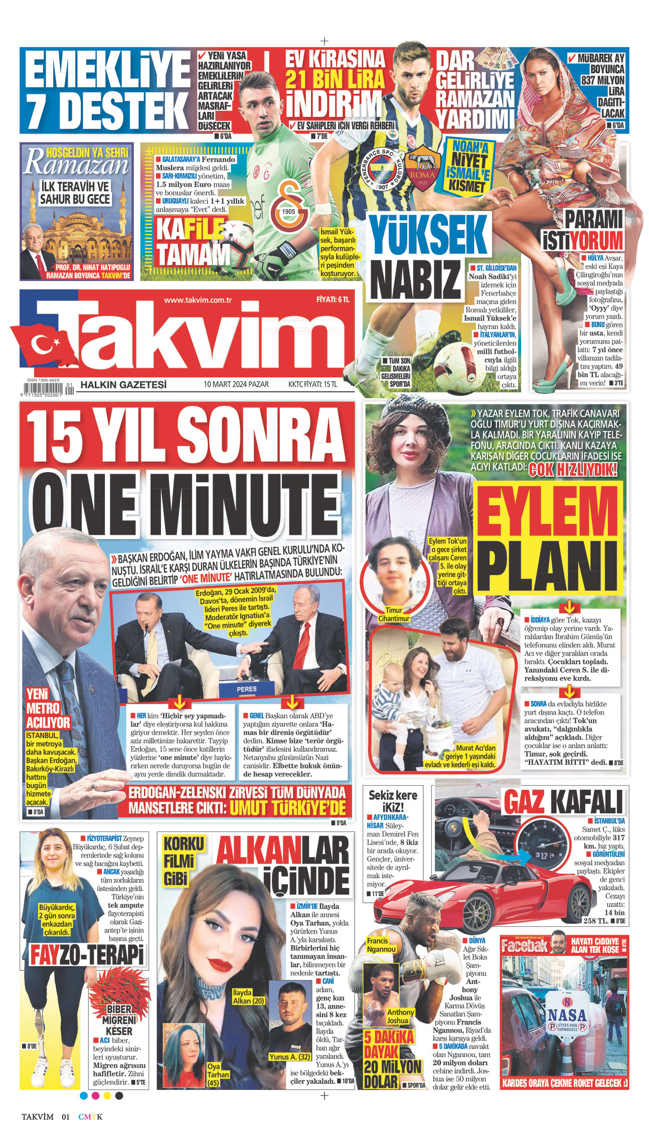 10 Mart 2024 Takvim Gazete Manşeti