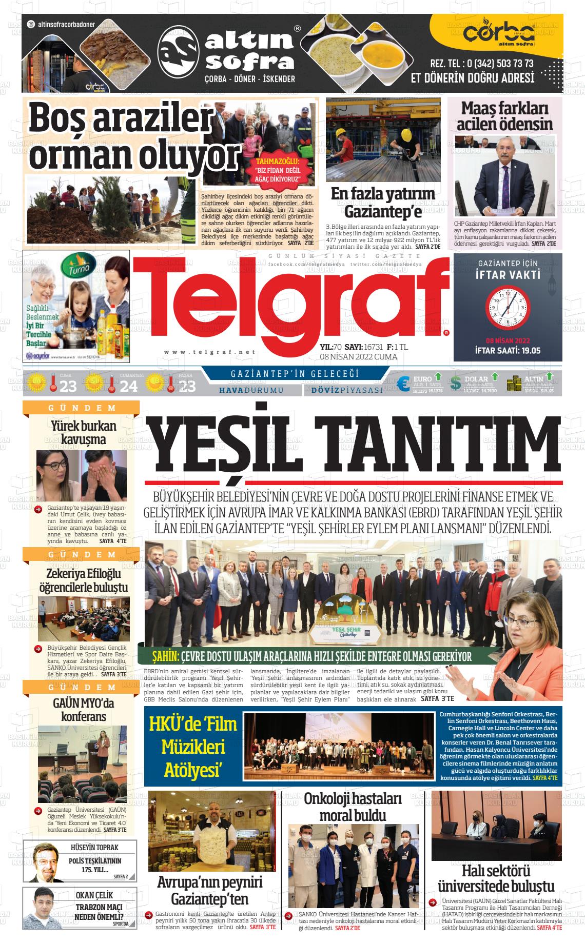 06 Haziran 2022 Telgraf Gazete Manşeti