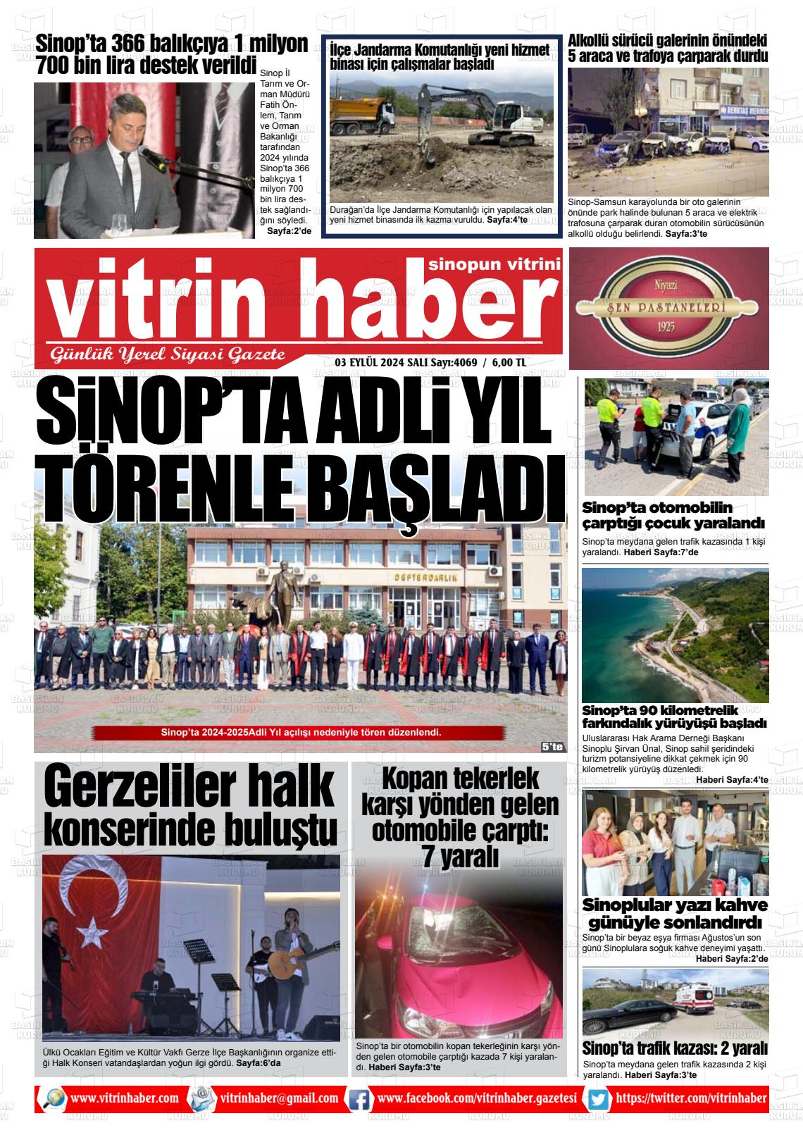 03 Eylül 2024 Vitrin Haber Gazete Manşeti