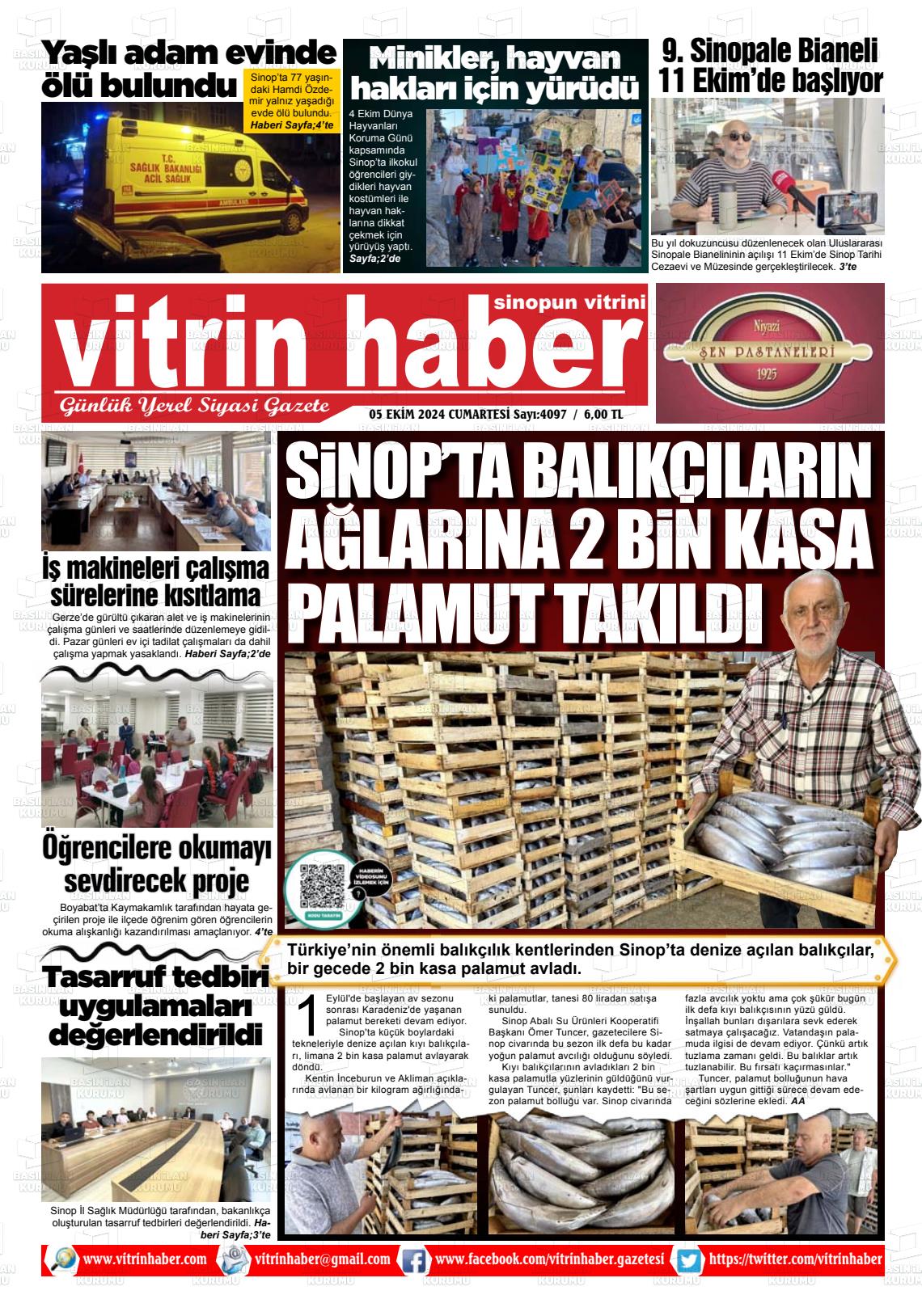 05 Ekim 2024 Vitrin Haber Gazete Manşeti