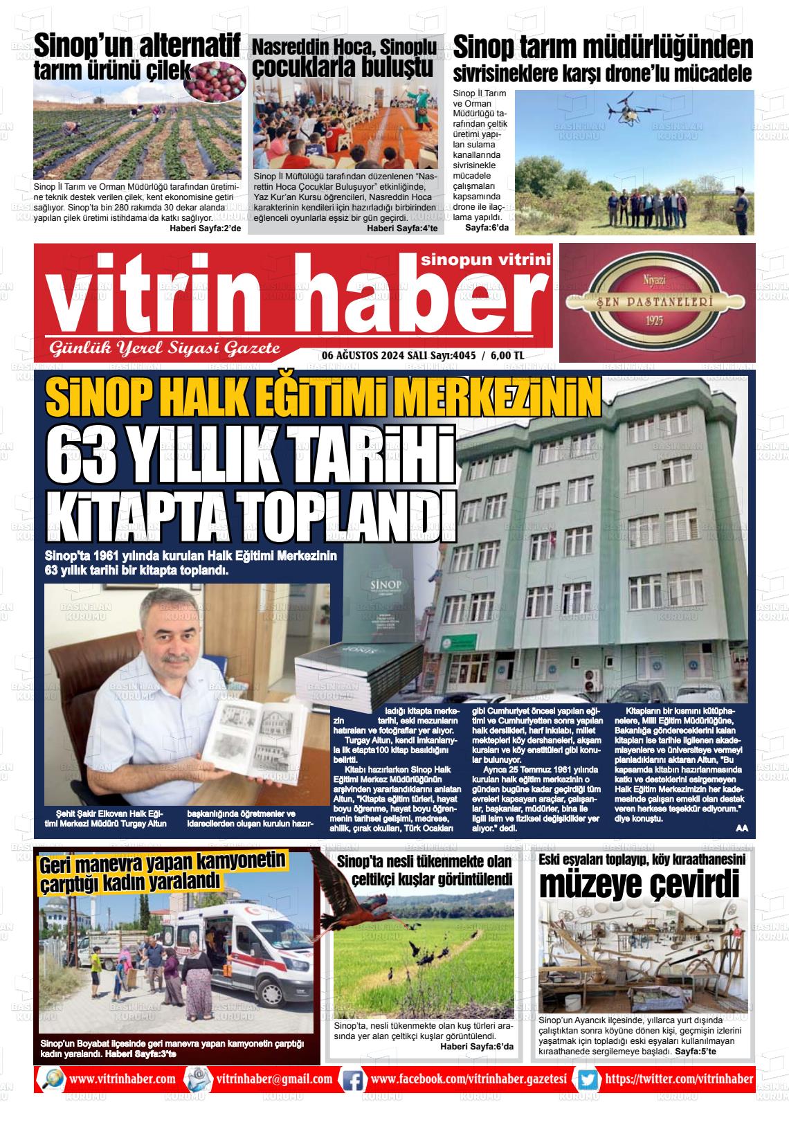 06 Ağustos 2024 Vitrin Haber Gazete Manşeti