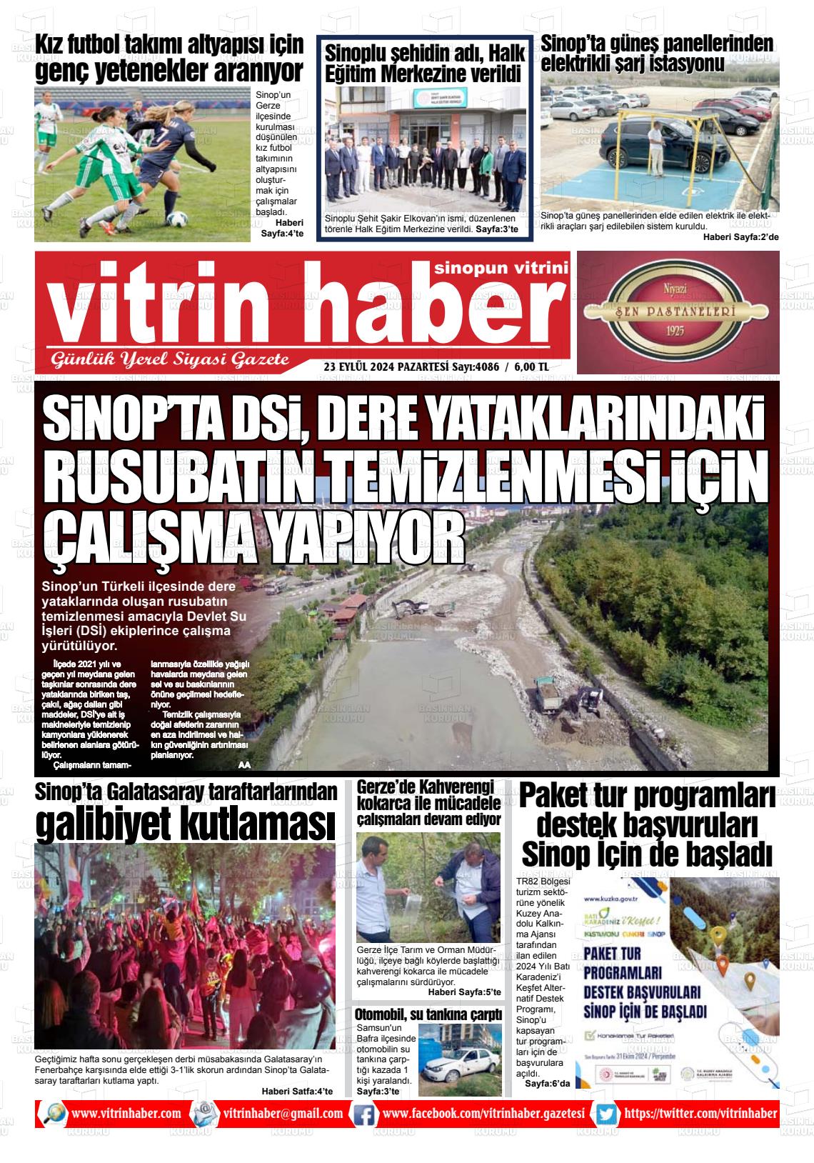 23 Eylül 2024 Vitrin Haber Gazete Manşeti