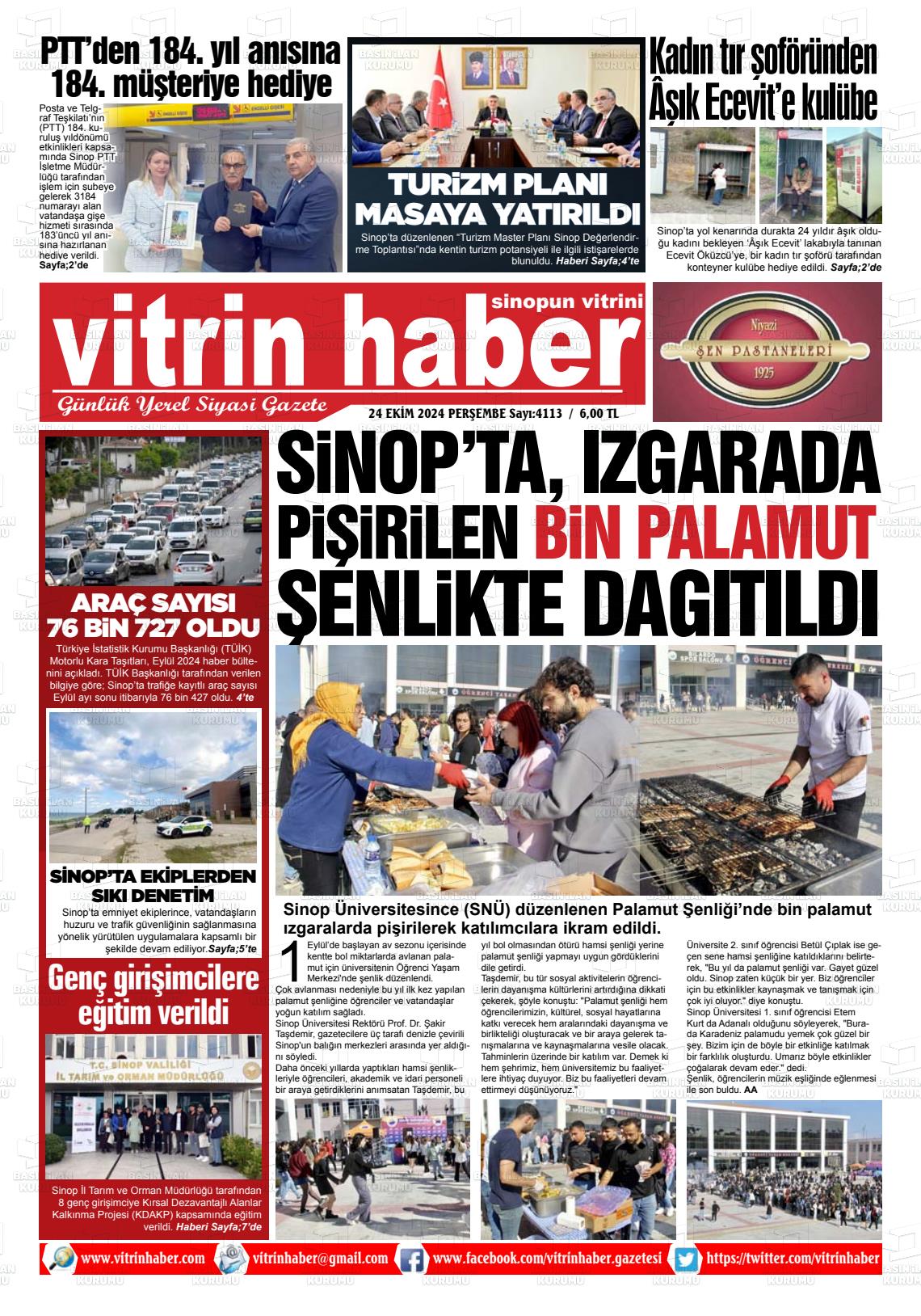 24 Ekim 2024 Vitrin Haber Gazete Manşeti