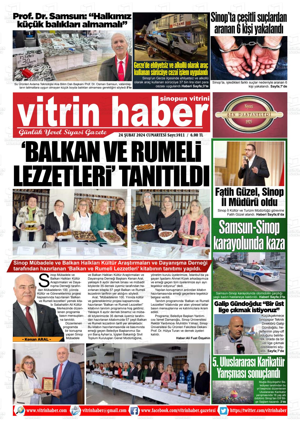 24 Şubat 2024 Vitrin Haber Gazete Manşeti